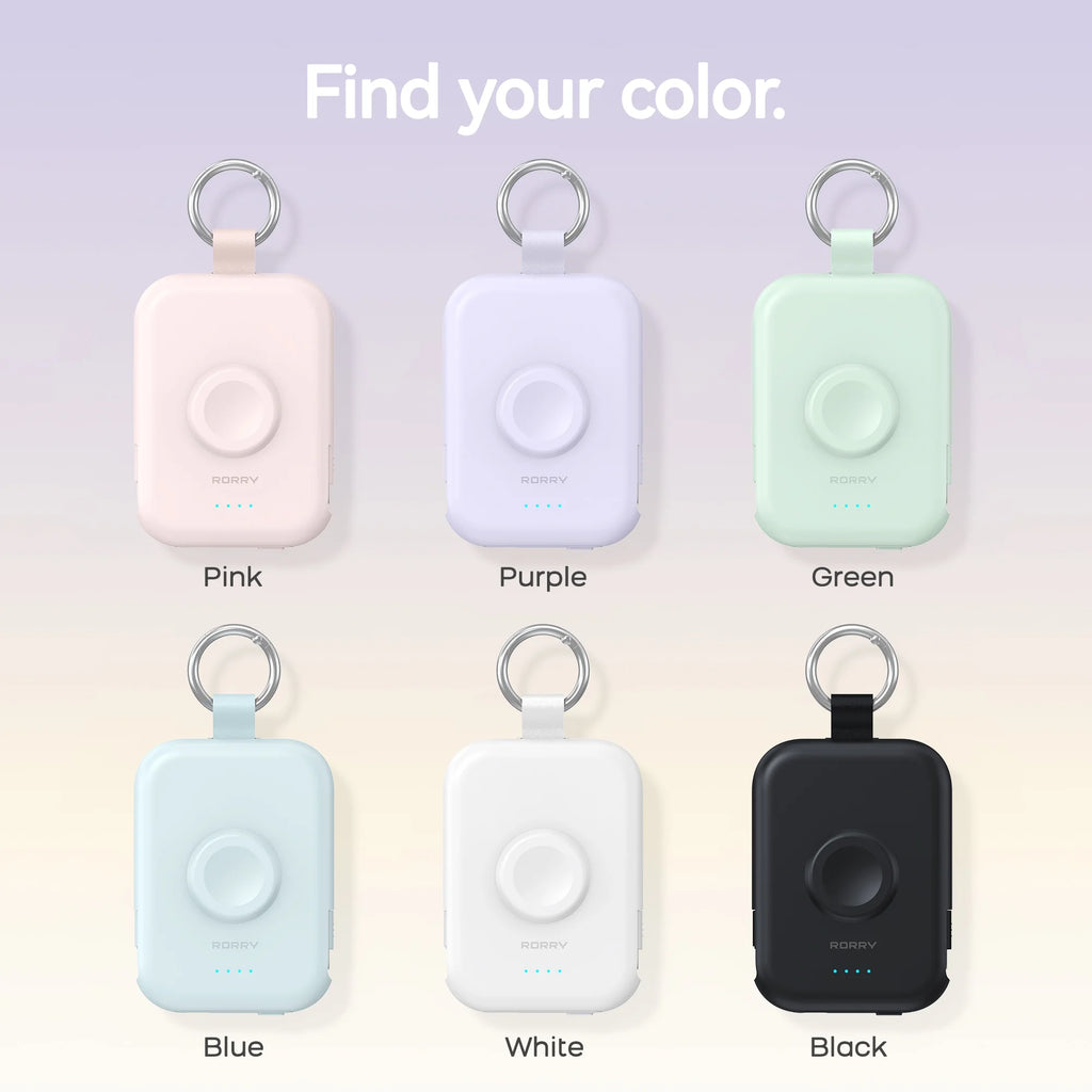 Portable Charger, 5000Mah Power Bank - Apple Watch Charger with Built-In Cables,Travel-Ready Portable Charger for Iphone 17/ 16/15/14 ,Android ,Apple Watch Ultra2/11/10/9/8, White